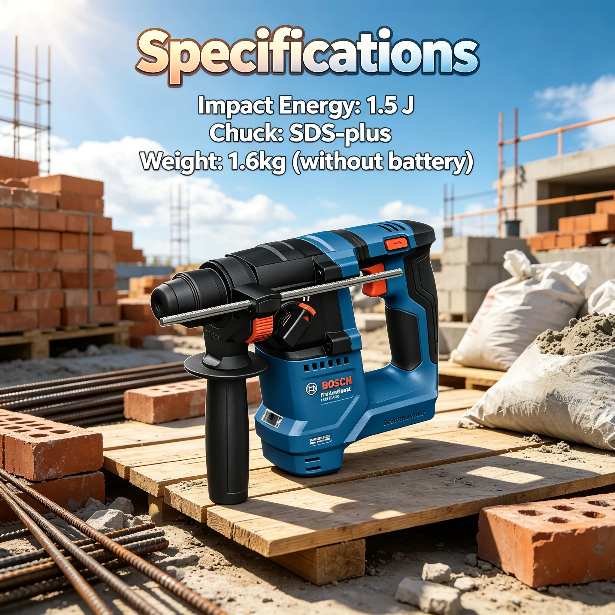 مطرقة دوارة لاسلكية BOSCH GBH  - مراجعة Power Tools Professional وسعره